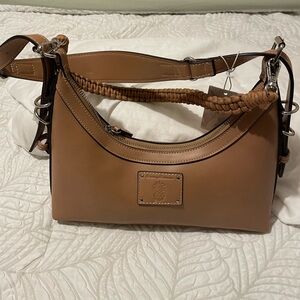 Tommy Bahama Brown Shoulder Bag with Braided Strap